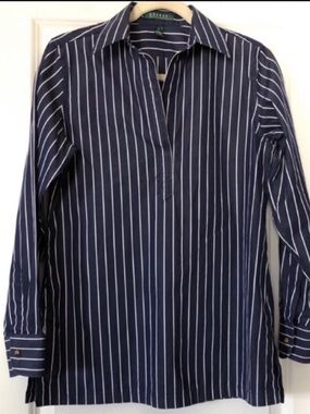 RALPH LAUREN Striped Popover Shirt